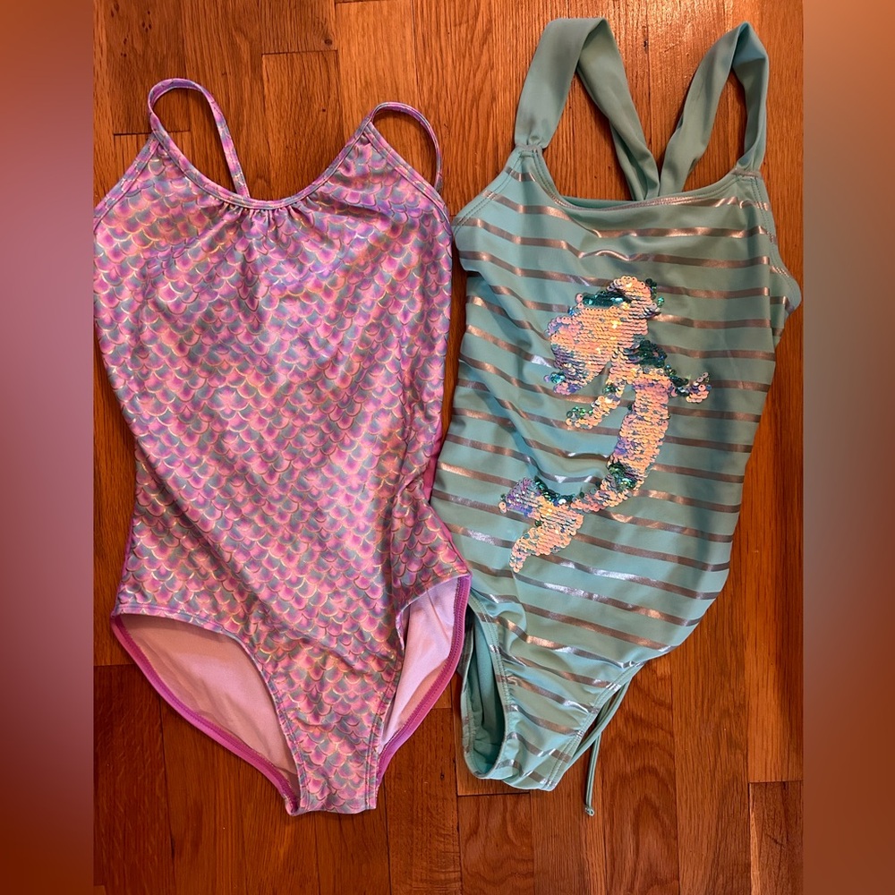Girls one piece swimsuit lot size 10 - Justice, More than Magic